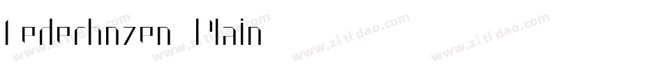 Federhozen Plain字体转换